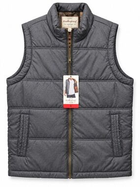 Weatherproof Quilted Puffer Vest in Charcoal Gray